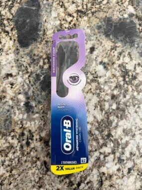 NWT 2-pack Oral-B Charcoal Infused Toothbrushes SOFT